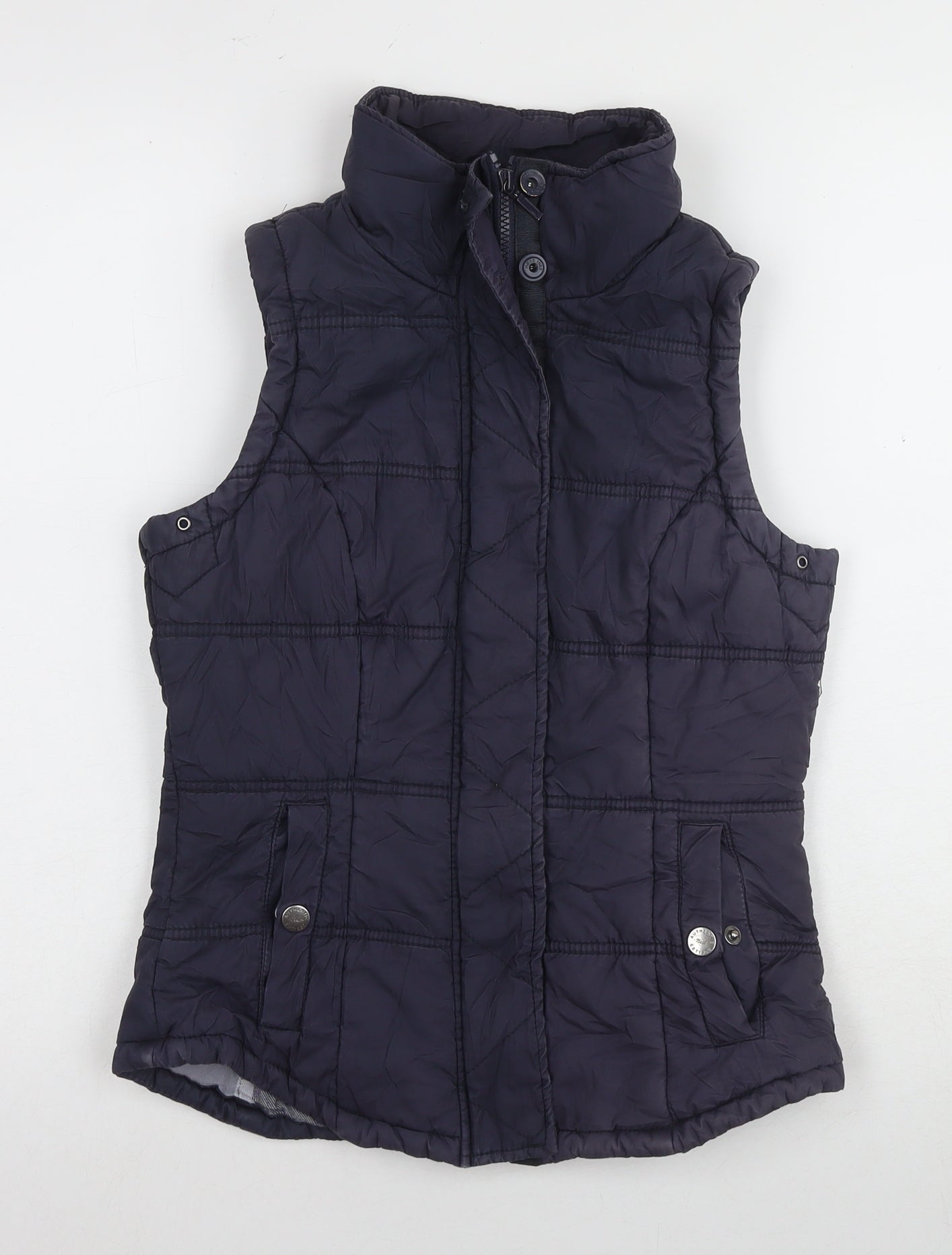 Next Women's Blue Puffer Waistcoat Size 10