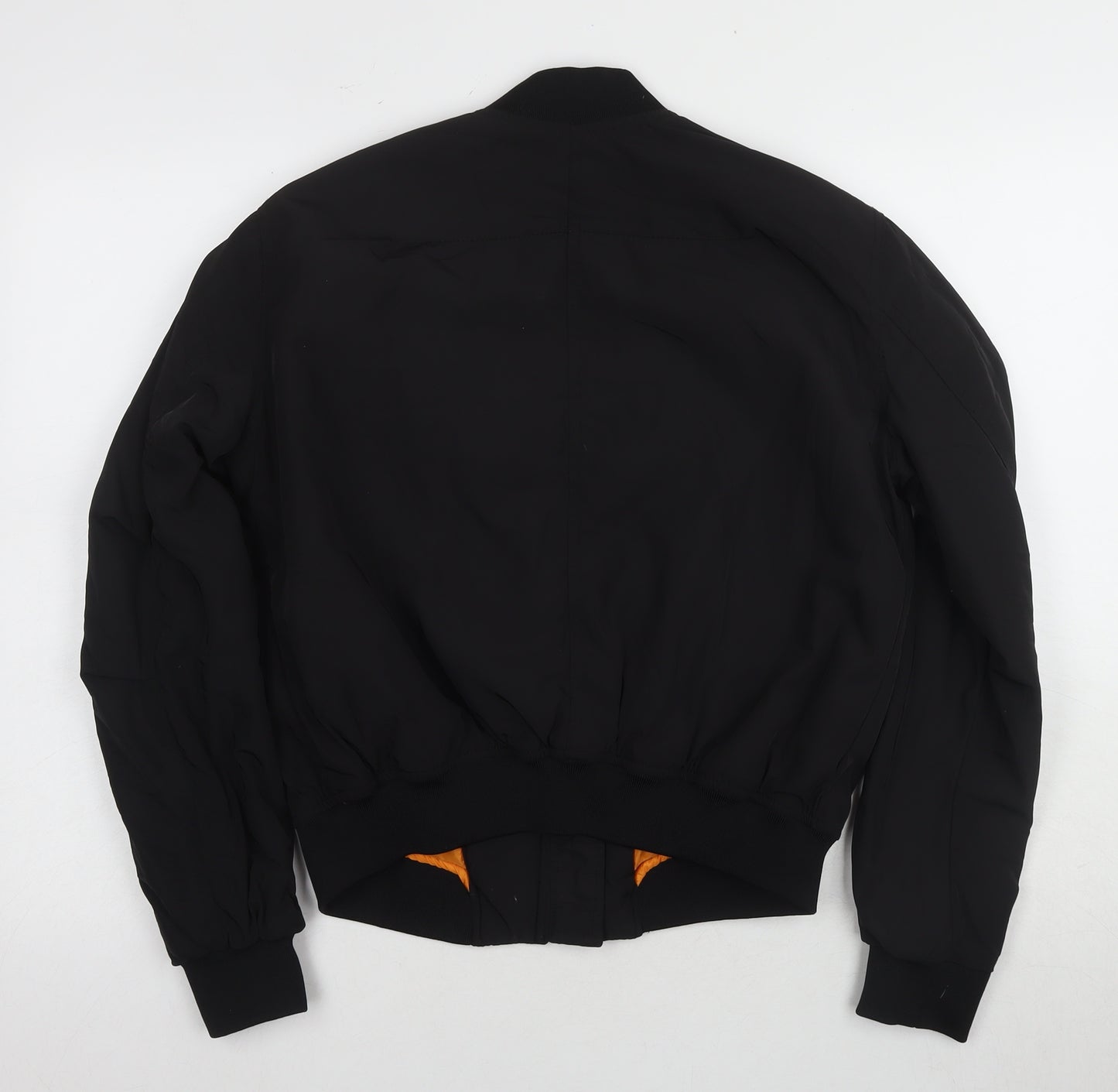 H&M Unisex Black Bomber Jacket Size 12 Polyester Zip