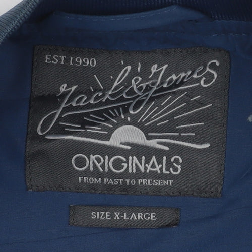 Jack & Jones Men's Blue Bomber Jacket XL