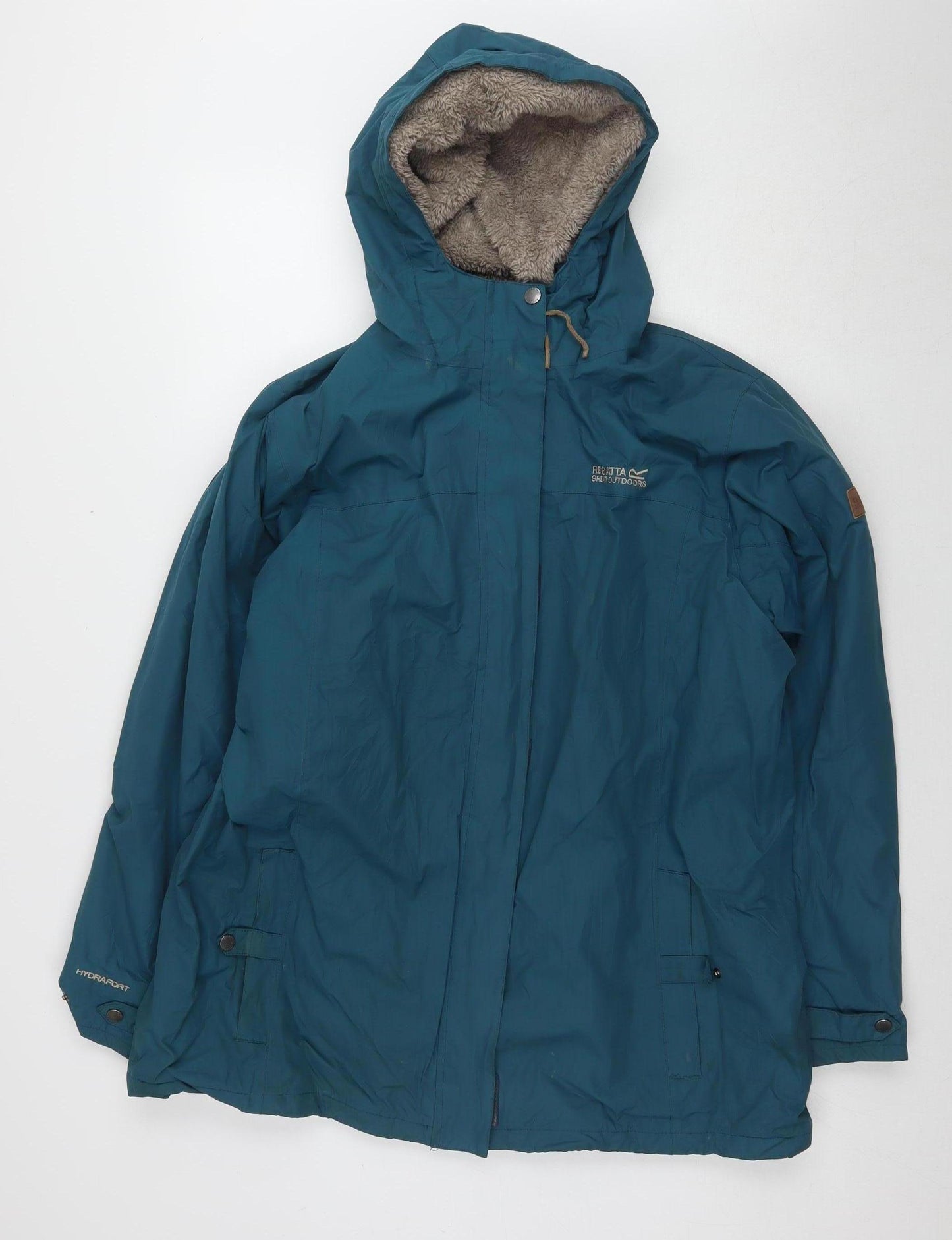 Regatta Women's Blue Long Hooded Parka Jacket Size 18