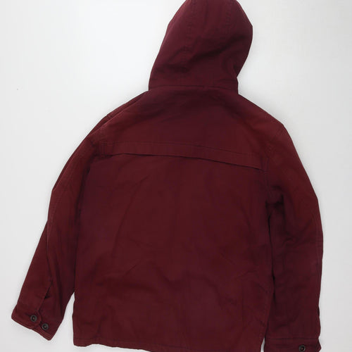 OPEN Unisex Red Parka Jacket M, Hooded, Casual