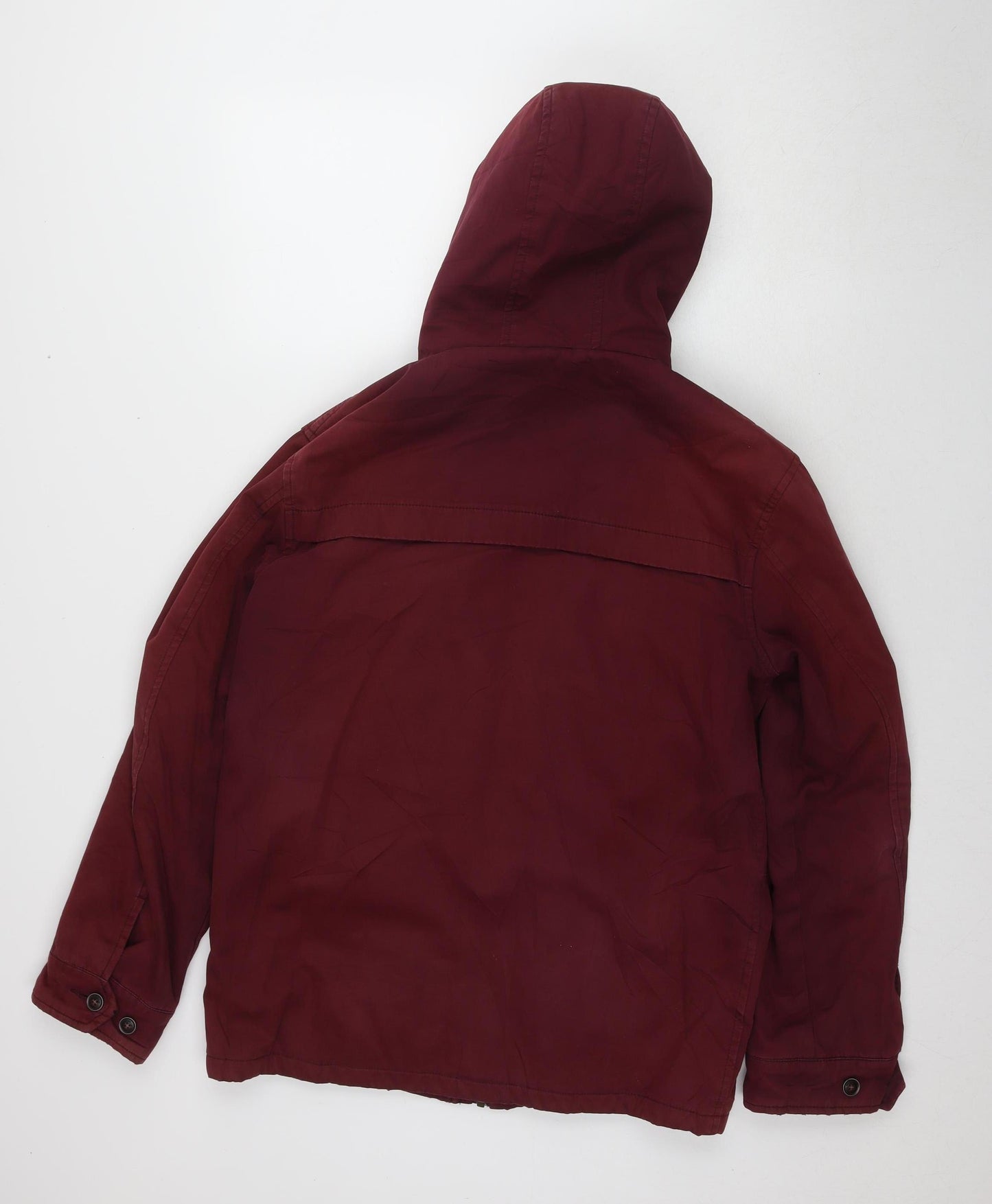 OPEN Unisex Red Parka Jacket M, Hooded, Casual