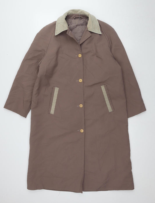 A Wrayne Women's Brown Long Overcoat Size 12