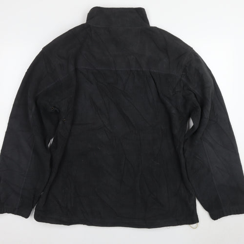 Active Men's Black L 1/2 Zip Fleece Sweatshirt