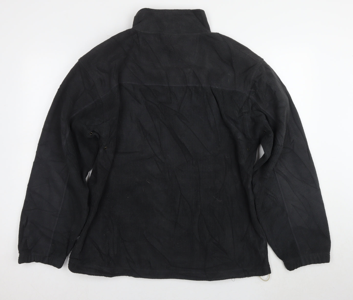 Active Men's Black L 1/2 Zip Fleece Sweatshirt
