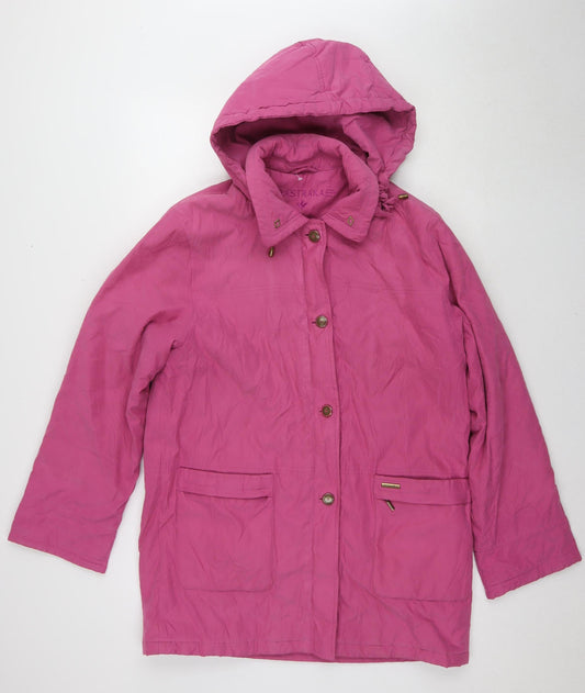 Astraka Women's Pink Hooded Parka Jacket Size M