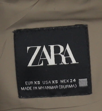 Zara Women's Brown XS Hooded Puffer Jacket