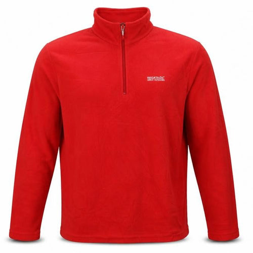 Regatta Men's Red 1/4 Zip Fleece Sweatshirt - L