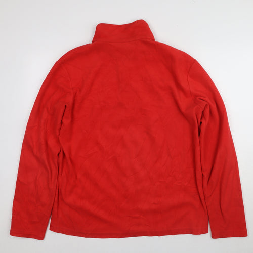 Regatta Men's Red 1/4 Zip Fleece Sweatshirt - L