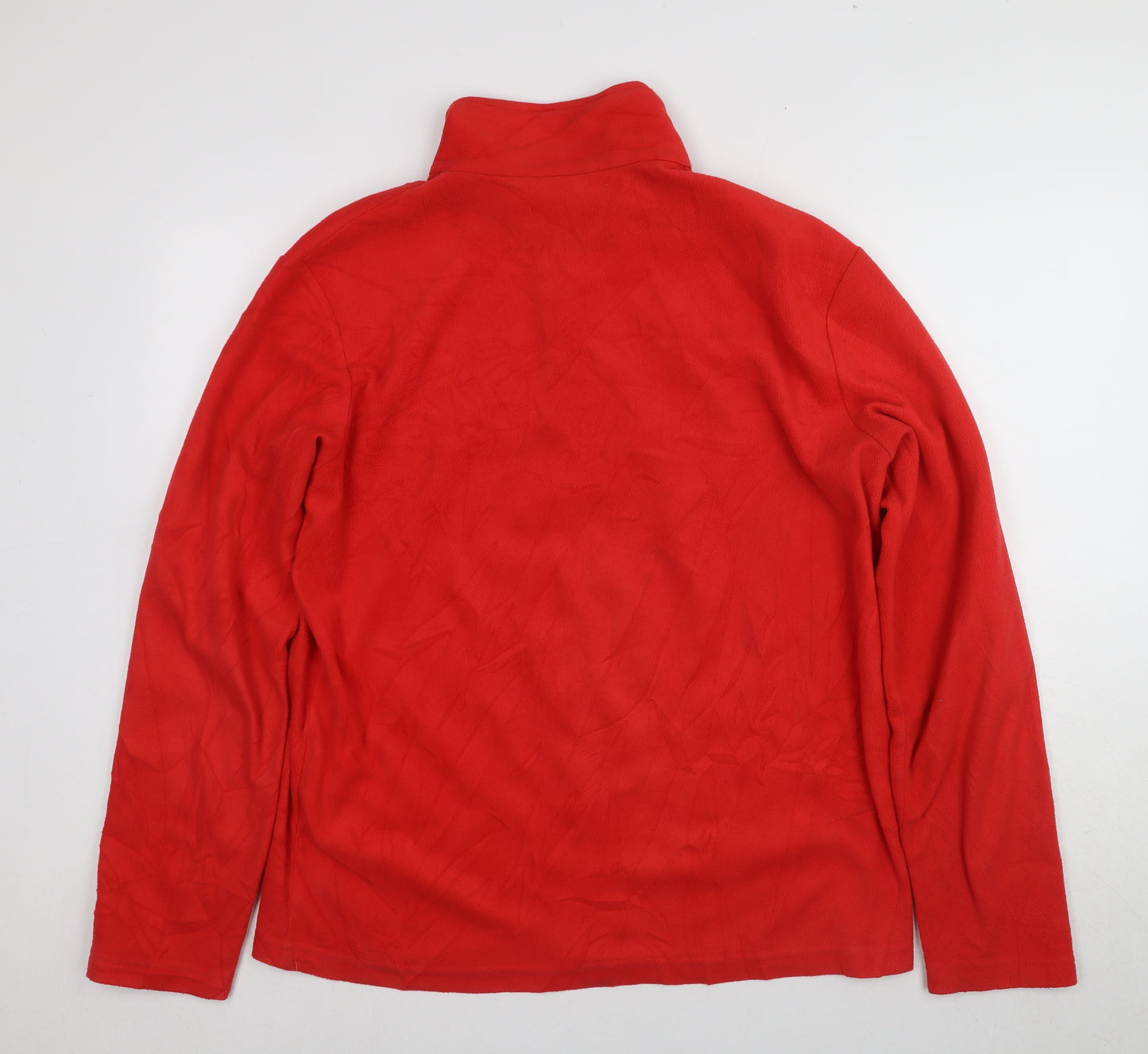 Regatta Men's Red 1/4 Zip Fleece Sweatshirt - L
