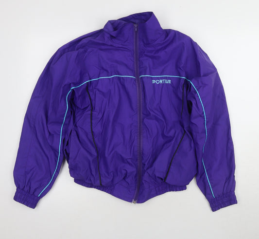 Sportive Women's Purple Windbreaker Jacket Size 12