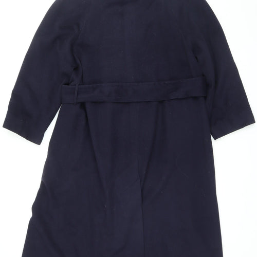 Jaeger Women's Blue Wool Cashmere Overcoat Size 10