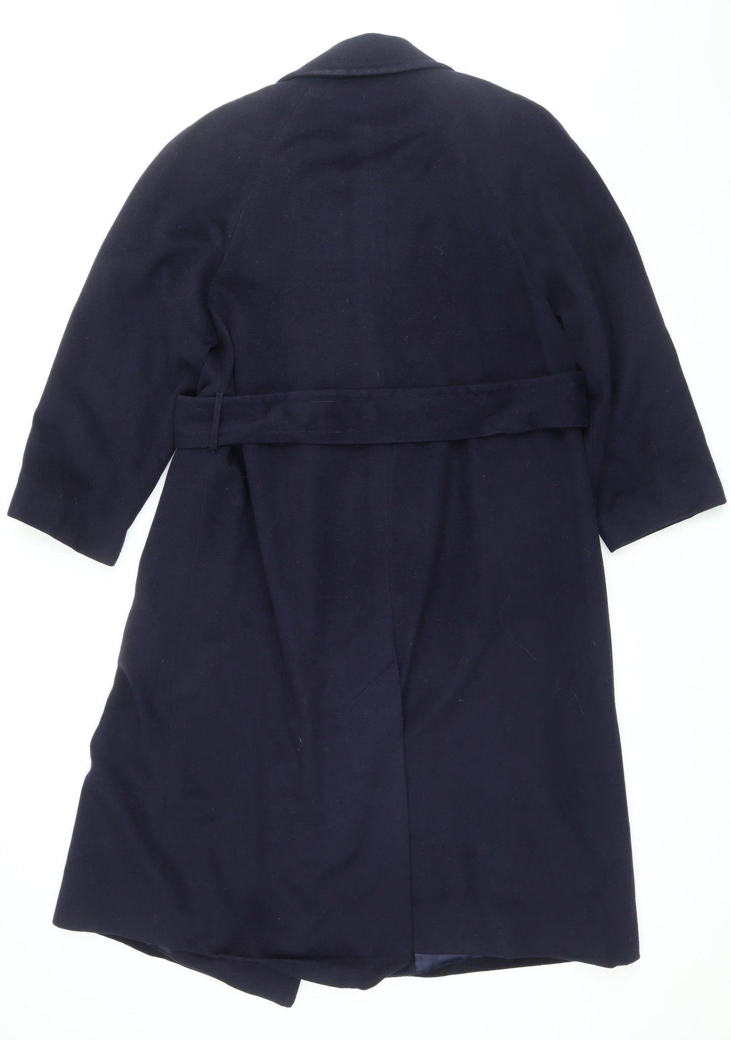 Jaeger Women's Blue Wool Cashmere Overcoat Size 10