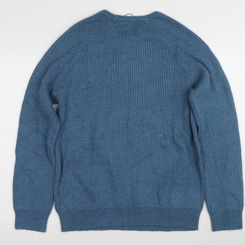 Marks and Spencer Blue Men's Pullover Jumper, Large, Regular Fit