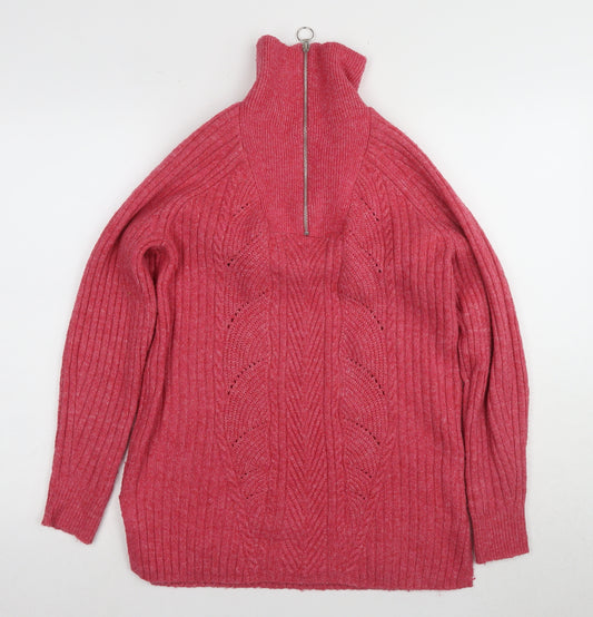 Marks and Spencer Women's Red XS High Neck Jumper