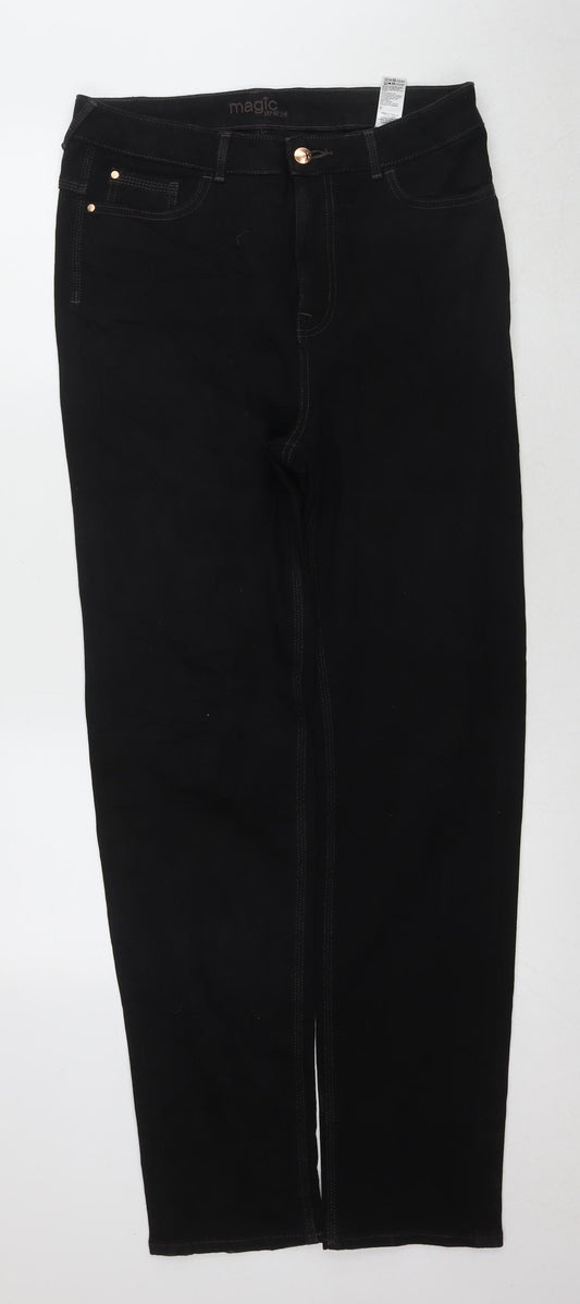 Marks & Spencer Women's Black Straight Jeans, Size 12