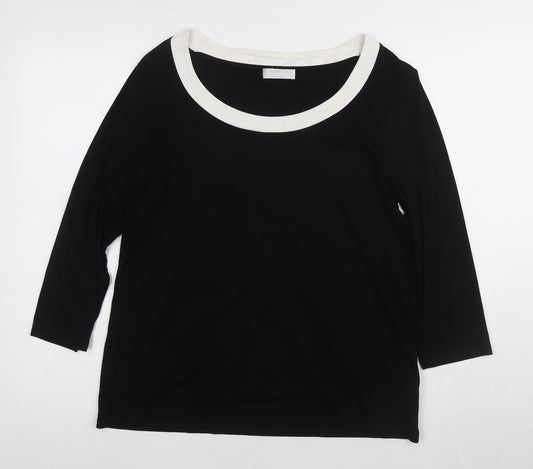 Colebrooke Windsmoor Women's Black 3/4 Sleeve Jersey T-Shirt