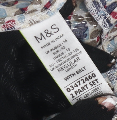 Marks and Spencer Women's Multicoloured Floral Dress Size 14