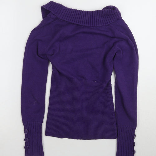 Jane Norman Women's Purple Knit Jumper, Size 8