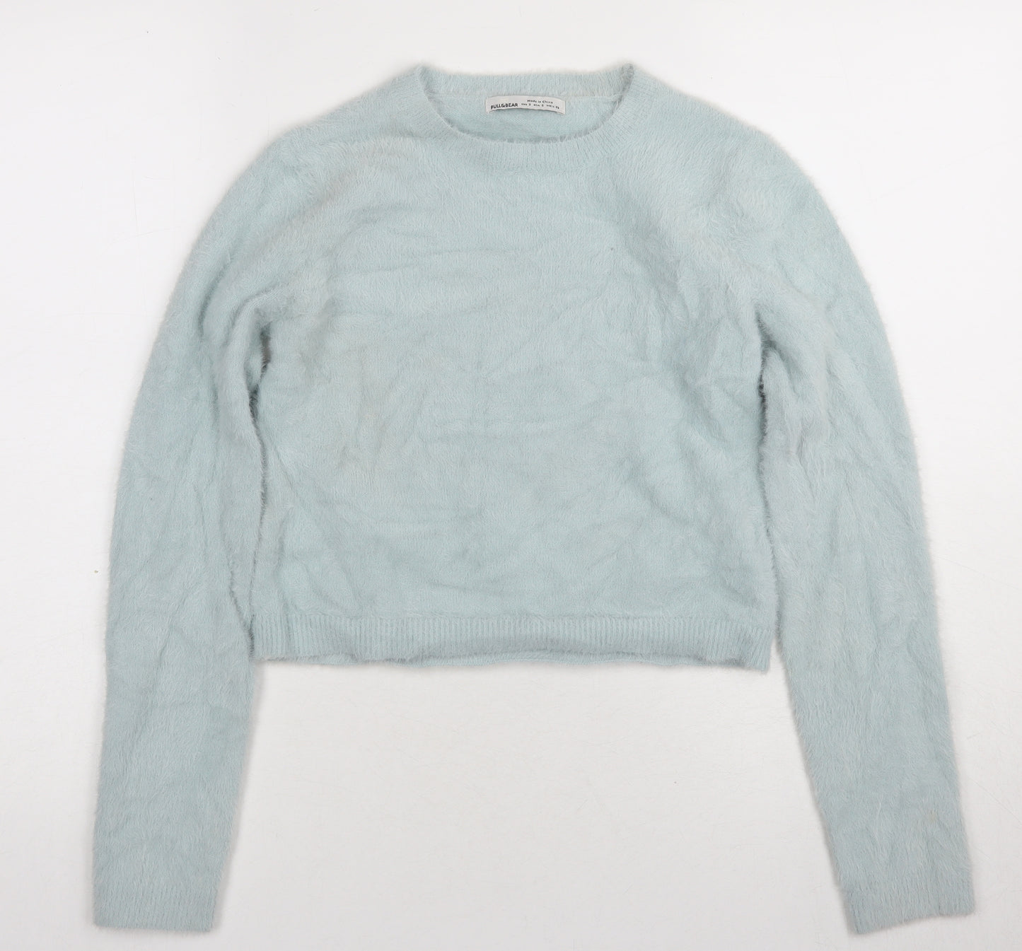 Pull & Bear Women's Blue Crew Neck Pullover Jumper S