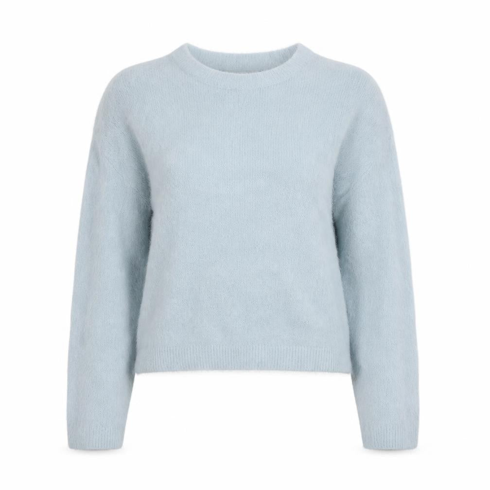 Front view of Pull&Bear Women's Blue Crew Neck jumper S