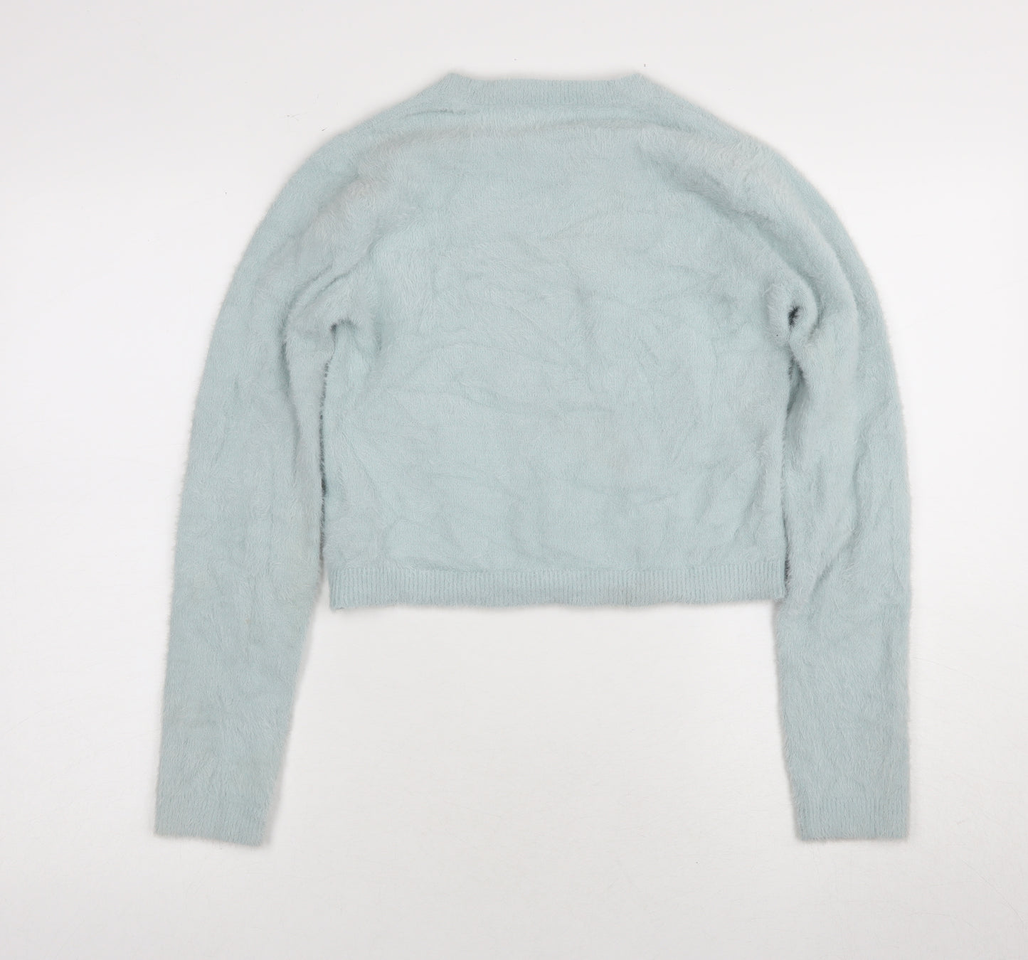 Pull & Bear Women's Blue Crew Neck Pullover Jumper S