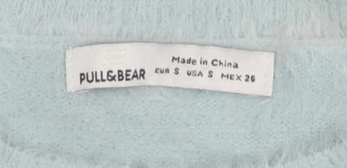 Pull & Bear Women's Blue Crew Neck Pullover Jumper S