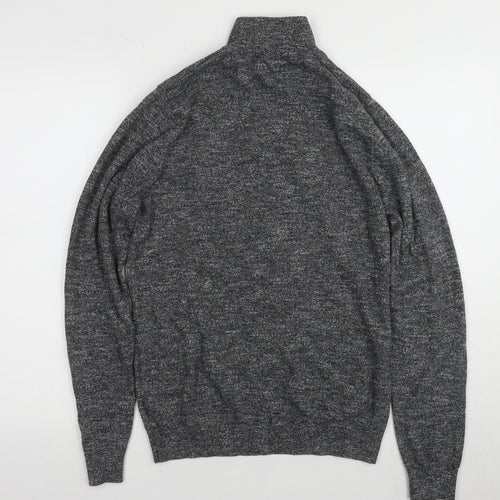 Next Men's Grey Full Zip Jumper, Size S, Casual Knit