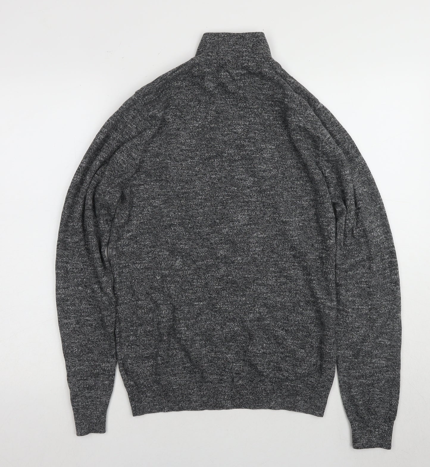 Next Men's Grey Full Zip Jumper, Size S, Casual Knit