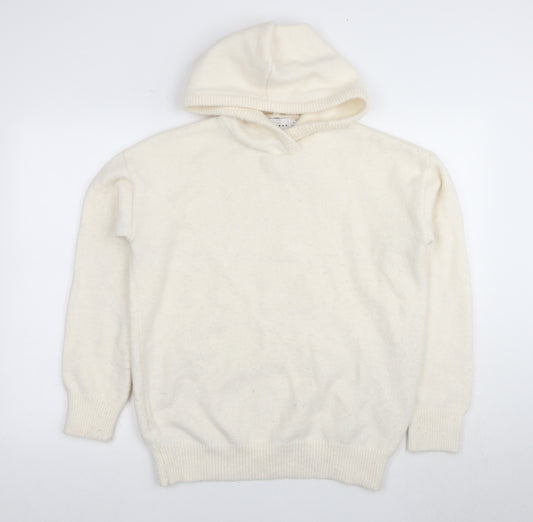 Topman Ivory Hooded Pullover Jumper for Men, Size S