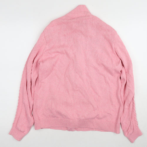 ISLE Women's Pink Cable-Knit Cardigan Size 18-20