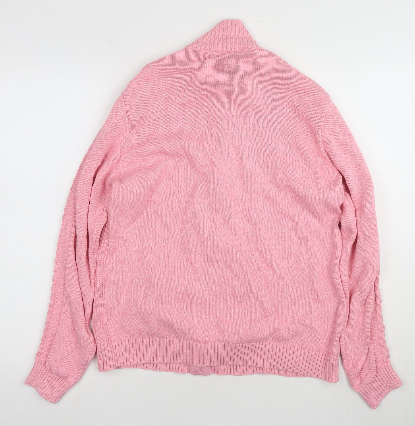 ISLE Women's Pink Cable-Knit Cardigan Size 18-20