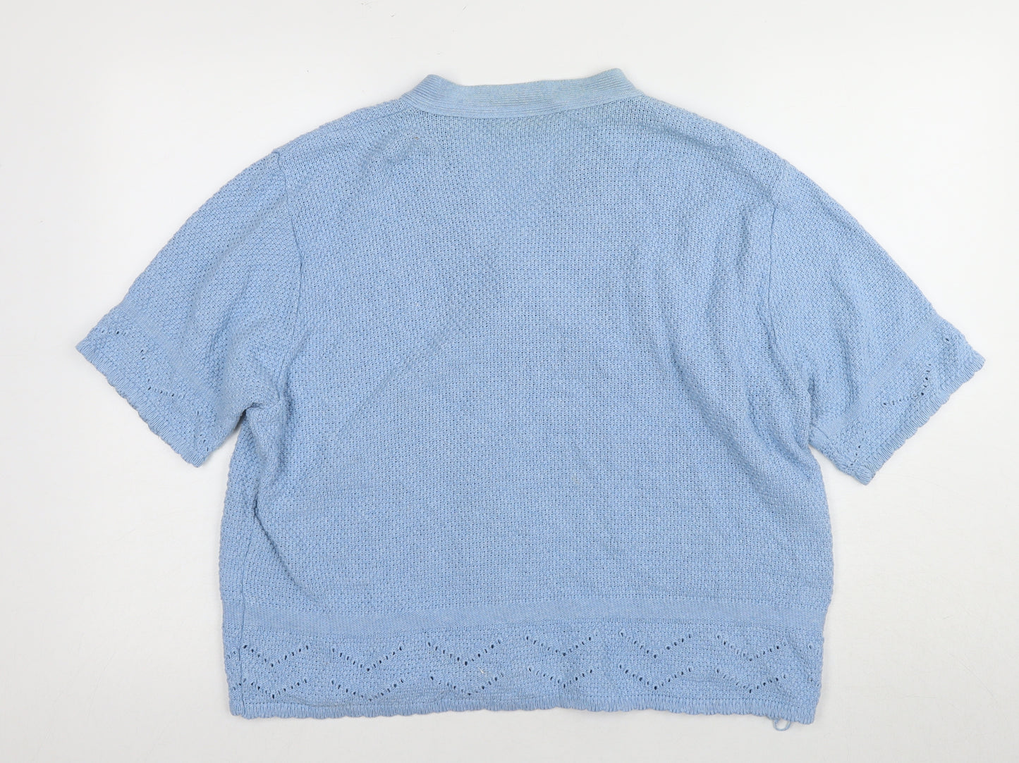 Damart Women's Blue V-Neck Cardigan Size 20