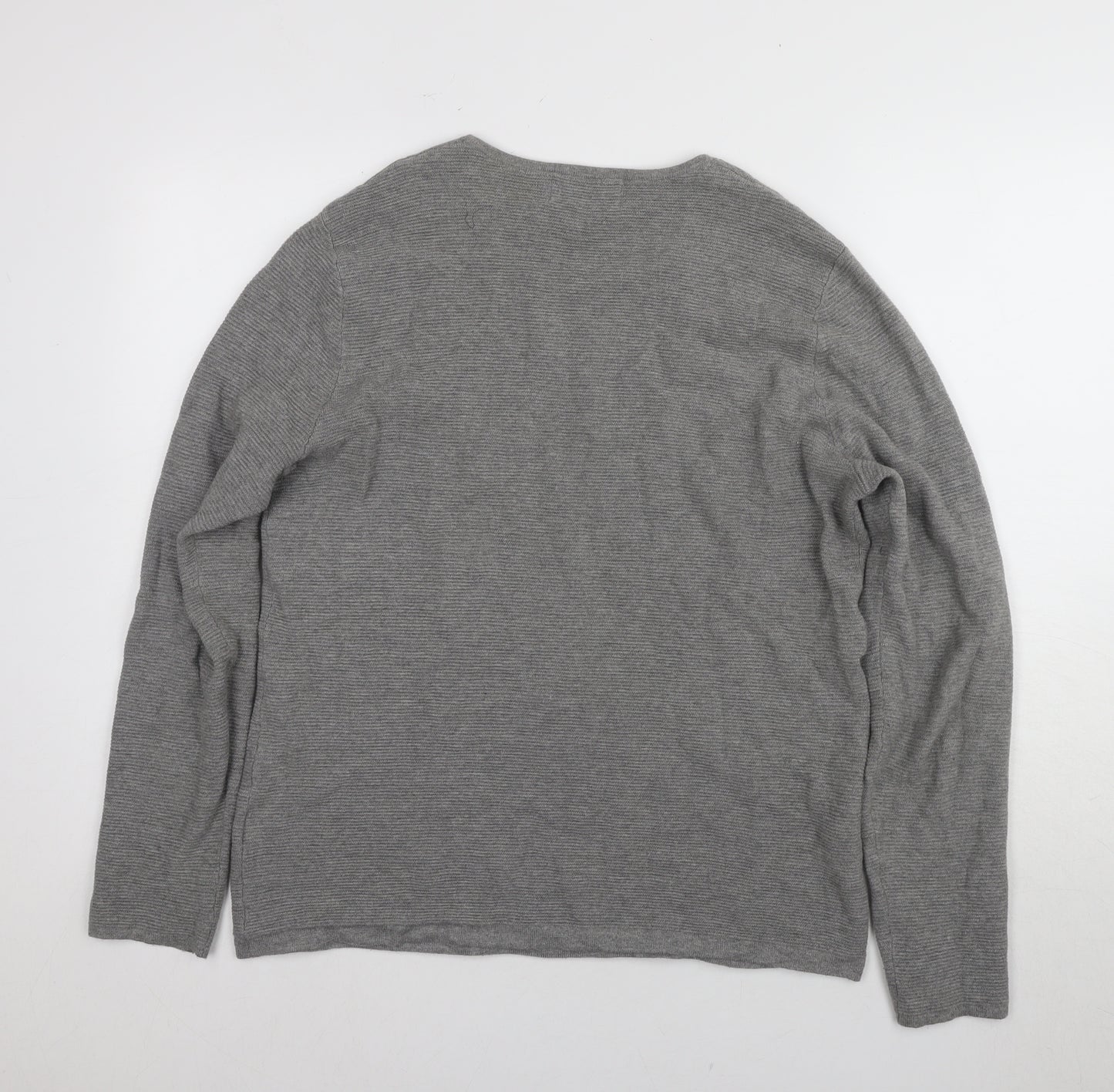 Maison Cinqcent Men's Grey Pullover - Medium, 100% Cotton