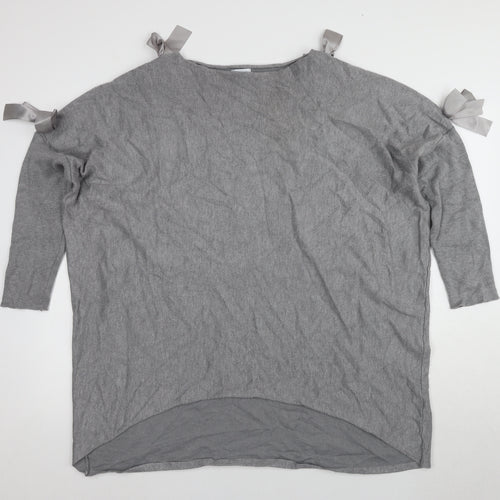 Blue Vanilla Women’s Grey Bow Jumper Size 18