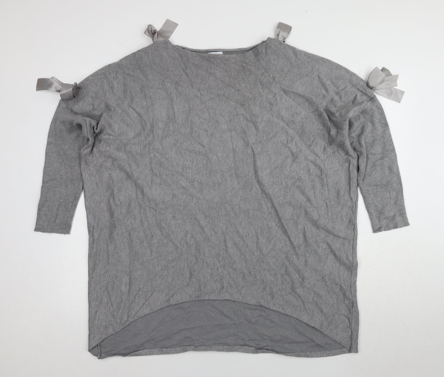 Blue Vanilla Women’s Grey Bow Jumper Size 18