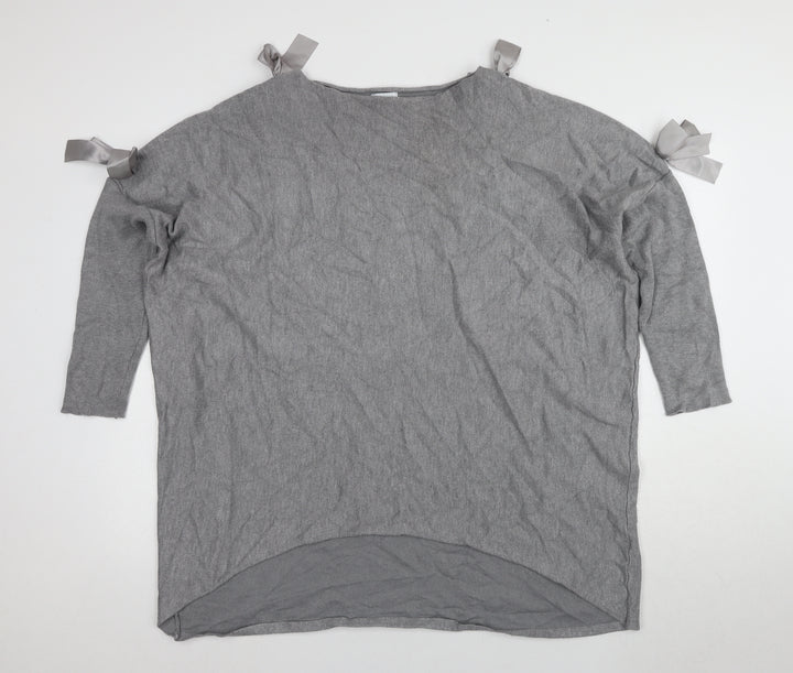 Blue Vanilla Women’s Grey Bow Jumper Size 18