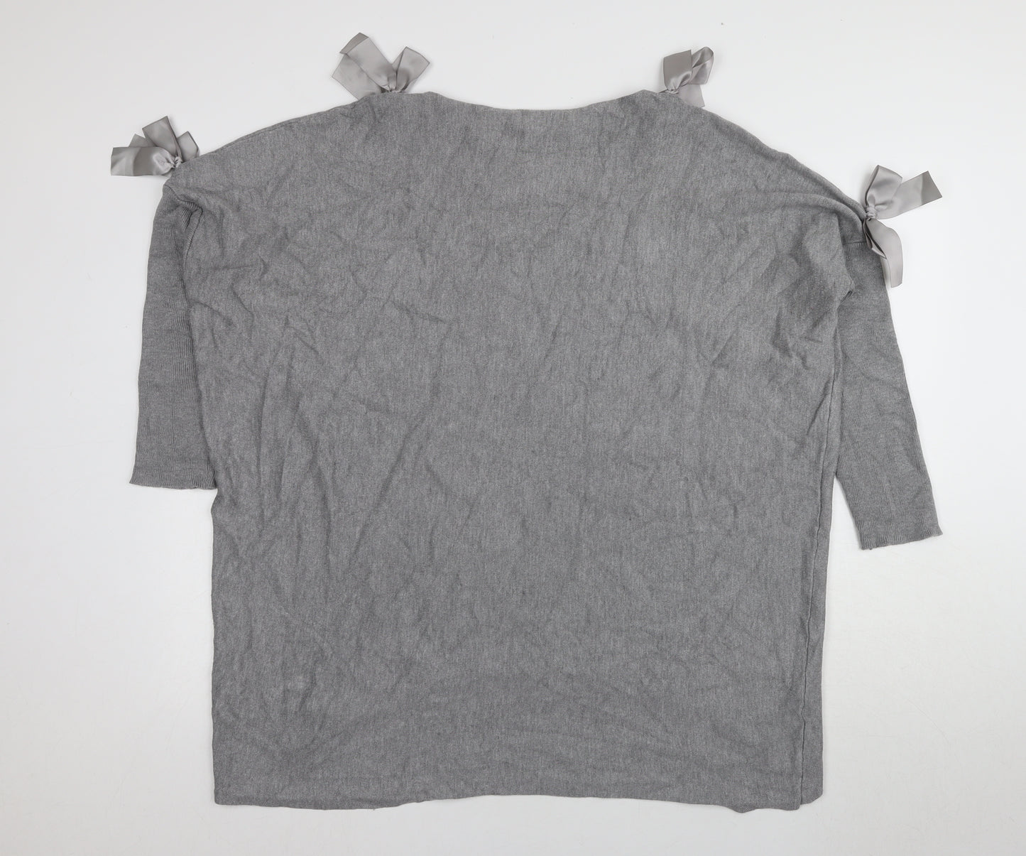 Blue Vanilla Women’s Grey Bow Jumper Size 18