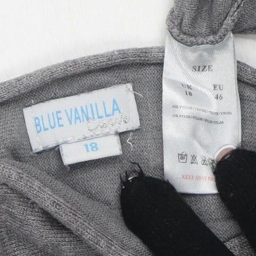 Blue Vanilla Women’s Grey Bow Jumper Size 18
