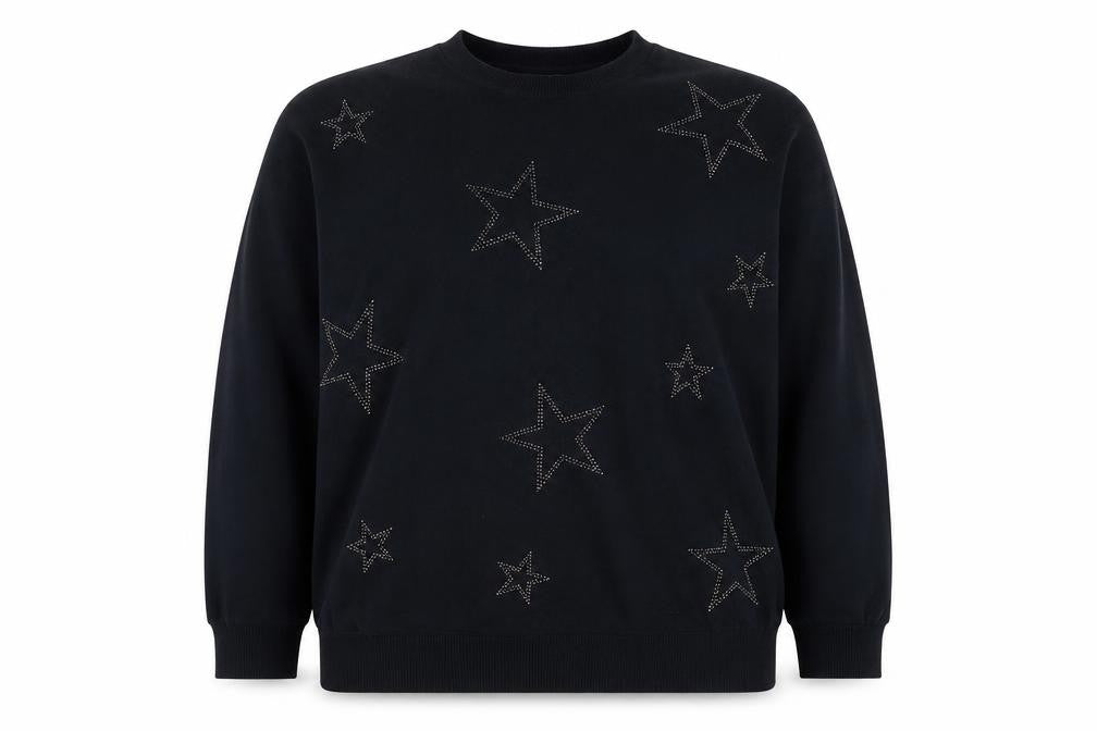 Front view of Debenhams Women's Black Star jumper, size 10