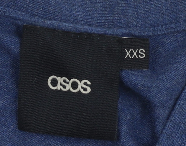 ASOS Men's Blue Cardigan XS V-Neck Cotton Casual