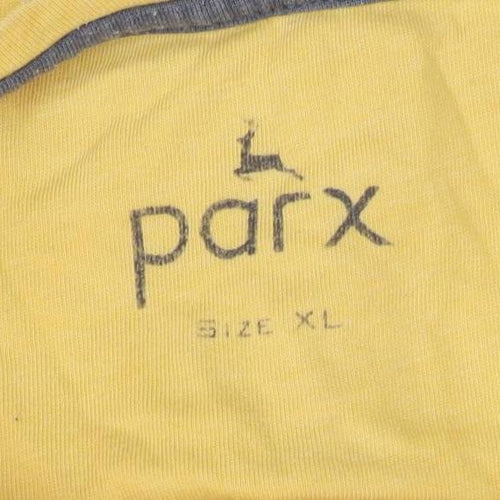 Parx Men’s Yellow XL Henley T-Shirt