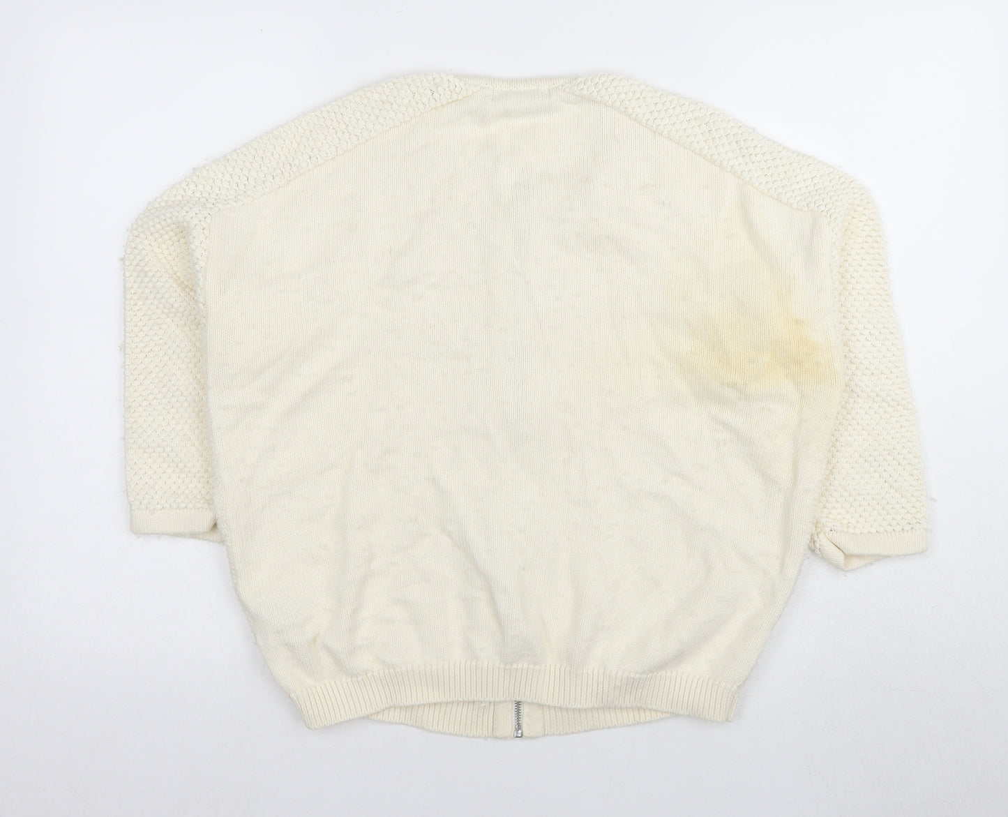 Marks and Spencer Women's Ivory Full Zip Jumper, Size 16