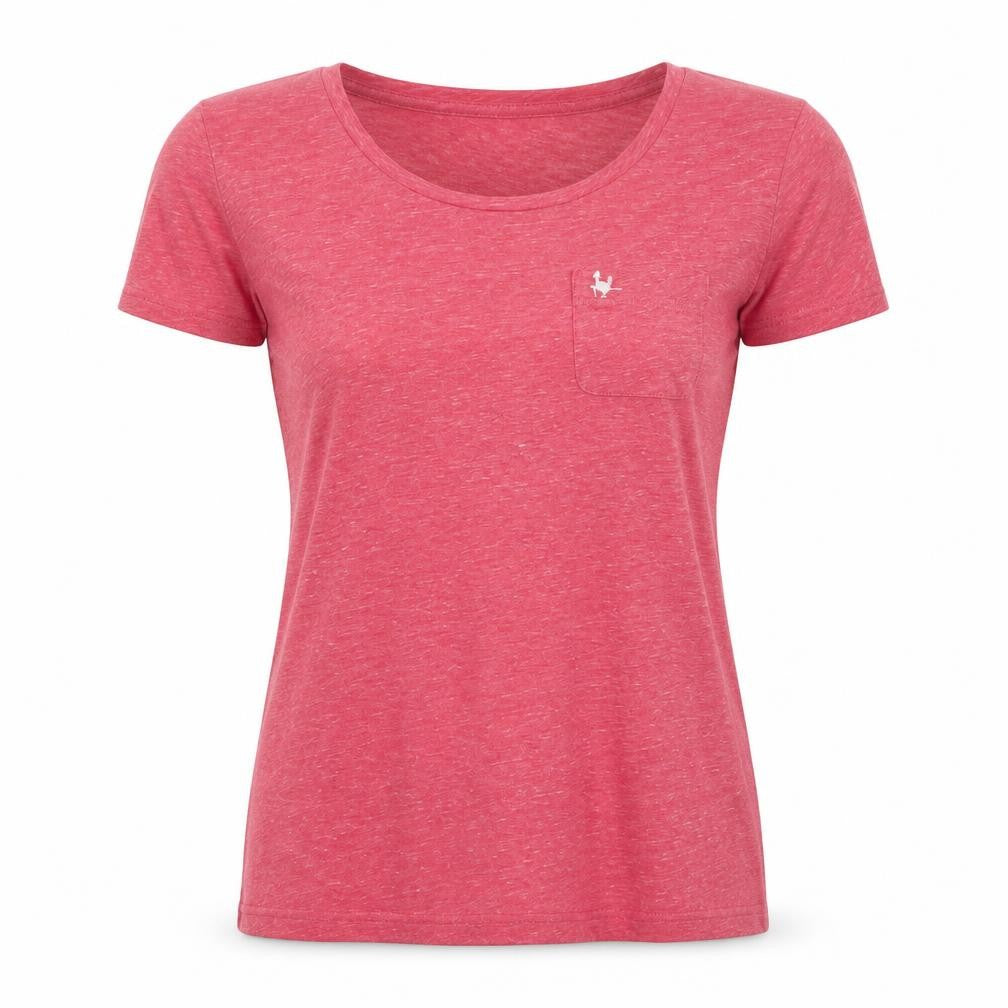 Front view of Jack Wills Women's Pink Basic T-Shirt UK, size 10