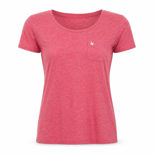 Front view of Jack Wills Women's Pink Basic T-Shirt UK, size 10
