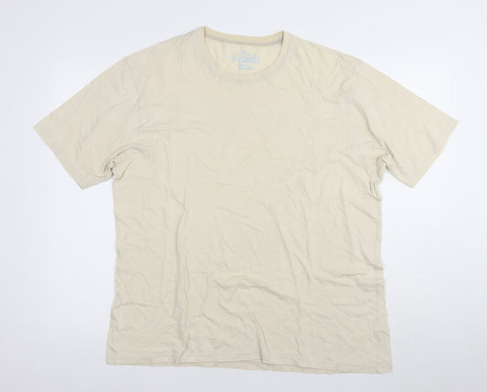 Marks and Spencer Men's Beige Large T-Shirt