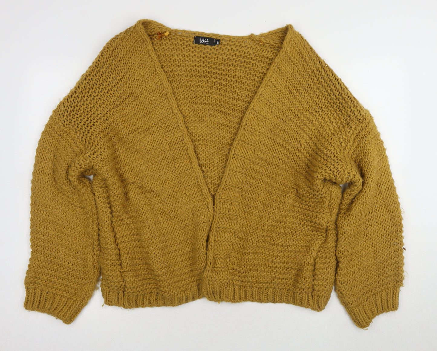 JBA Women's Brown M Cardigan Long Sleeve Chunky Knit