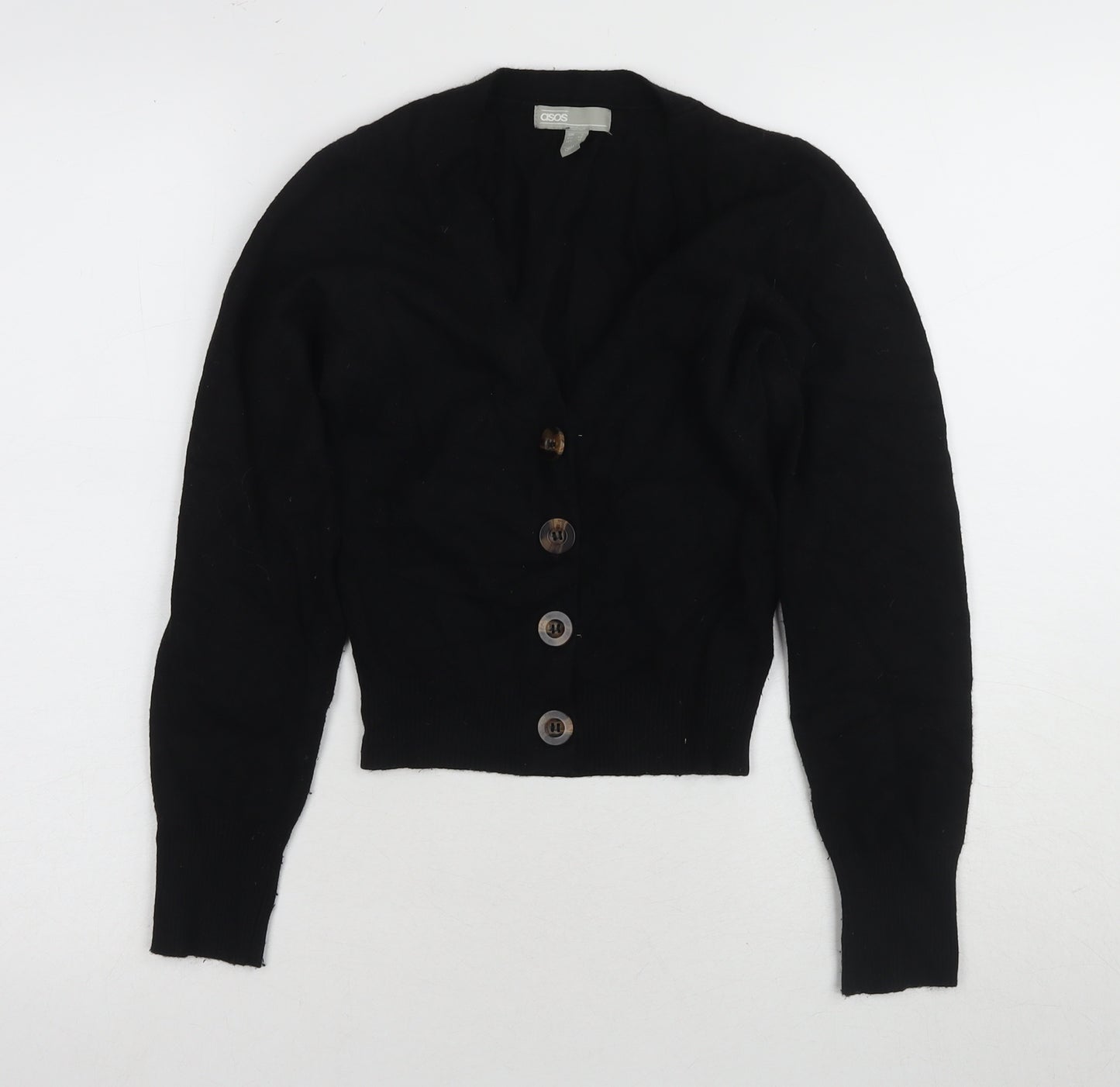 ASOS Women's Black Cardigan Size 4 Buttoned Casual