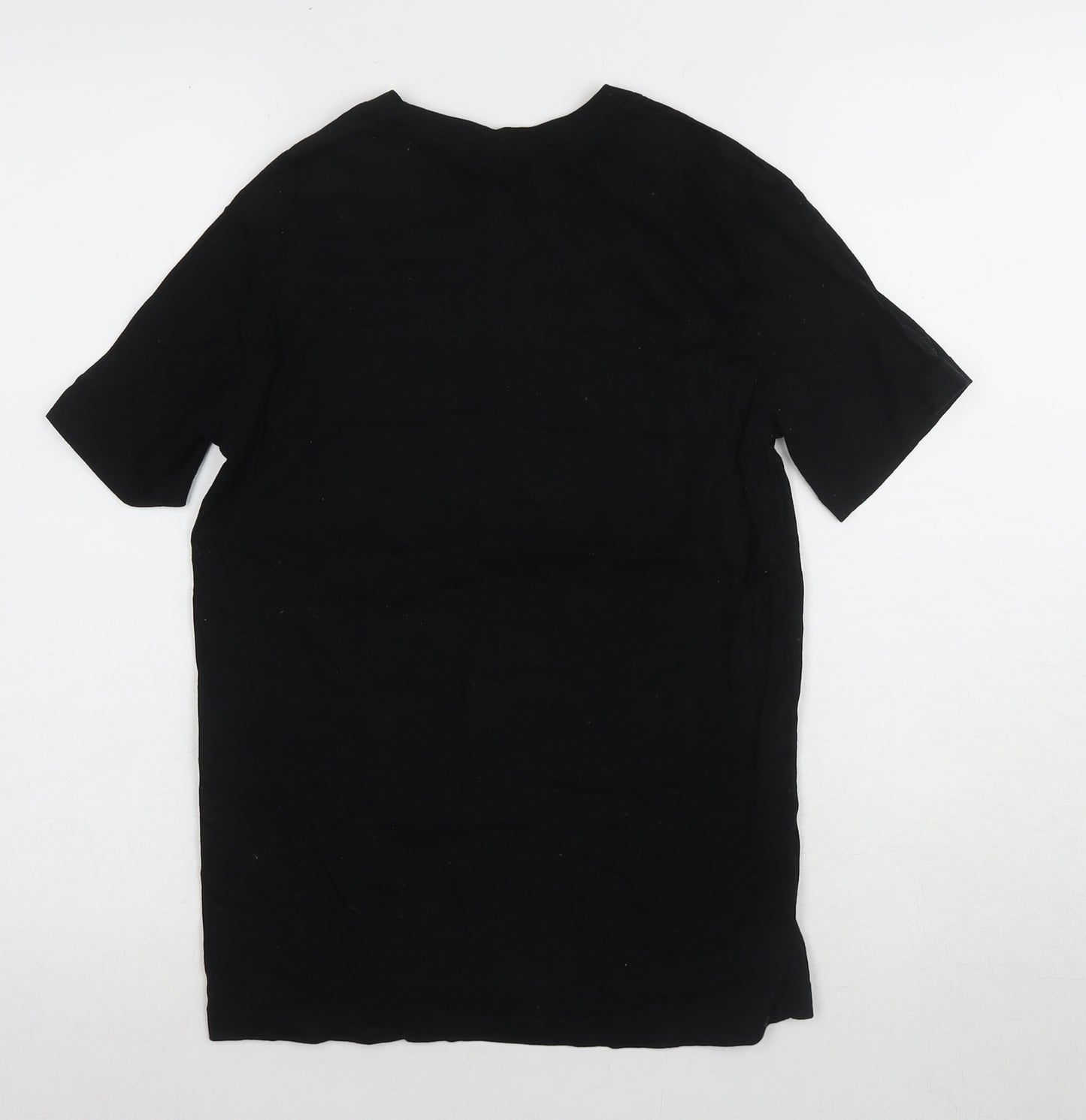 H&M Women's Black Cotton T-Shirt XS - Casual Basic Top