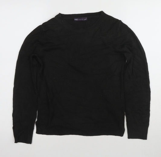 Marks and Spencer Black Pullover Jumper, Size 8